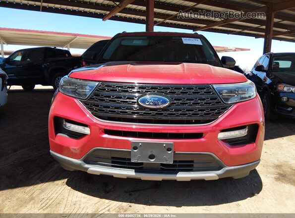 1FMSK8DH2MGA31499 2021 FORD EXPLORER Red Вид щитка приладів