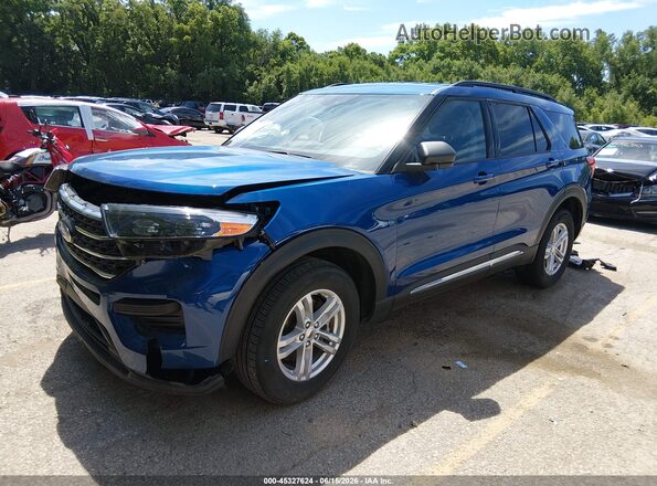 1FMSK8DH2PGA78066 2023 FORD EXPLORER Синий Передняя левая четверть