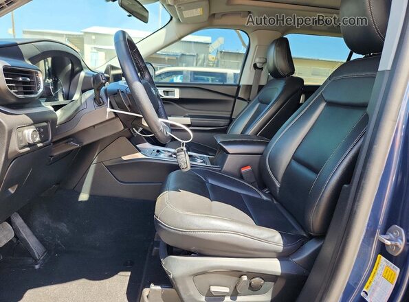 1FMSK8DH4LGC46719 2020 FORD EXPLORER Blue წინა სალონის ხედი
