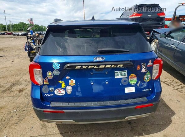 1FMSK8DH4MGA95866 2021 FORD EXPLORER Blue Rear view