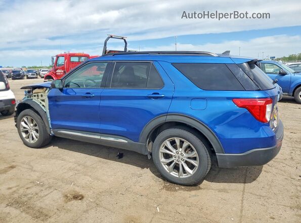 1FMSK8DH4MGA95866 2021 FORD EXPLORER Blue Rear left