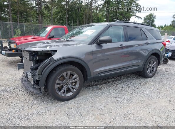 1FMSK8DH5MGA84262 2021 FORD EXPLORER Gray Vista tres cuartos delantera izquierda