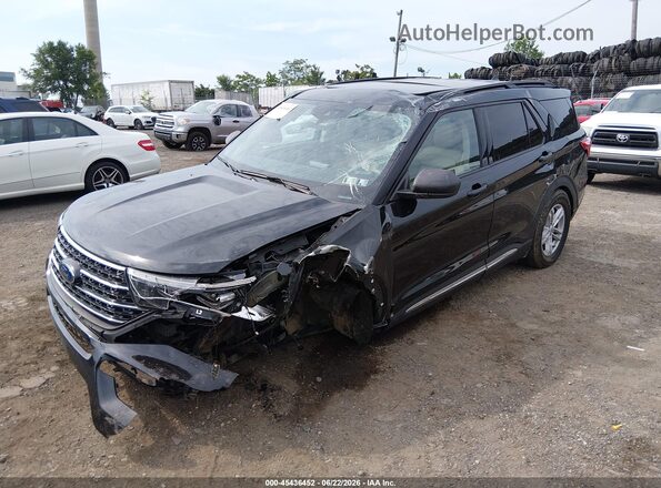 1FMSK8DH5MGA99229 2021 FORD EXPLORER Black Առջևի ձախ երեք քառորդ տեսարան