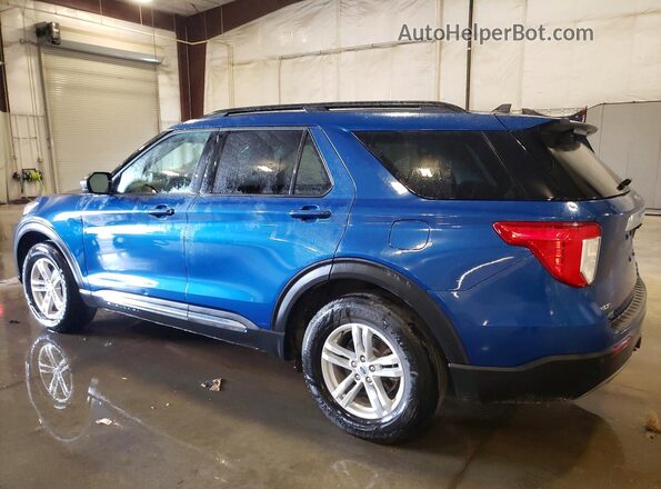 1FMSK8DH5MGB79632 2021 FORD EXPLORER Blue Trasero izquierdo