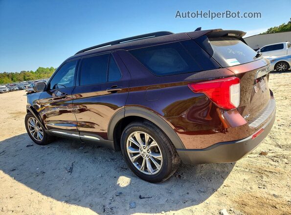 1FMSK8DH6LGB00404 2020 FORD EXPLORER Brown Rear left