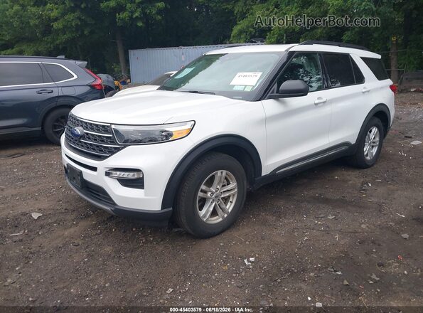 1FMSK8DH6LGC55485 2020 FORD EXPLORER White წინა მარცხენა ხედი სამი მეოთხედიდან