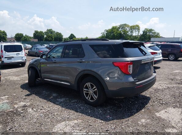 1FMSK8DH6MGB38930 2021 FORD EXPLORER Gray Trasero izquierdo