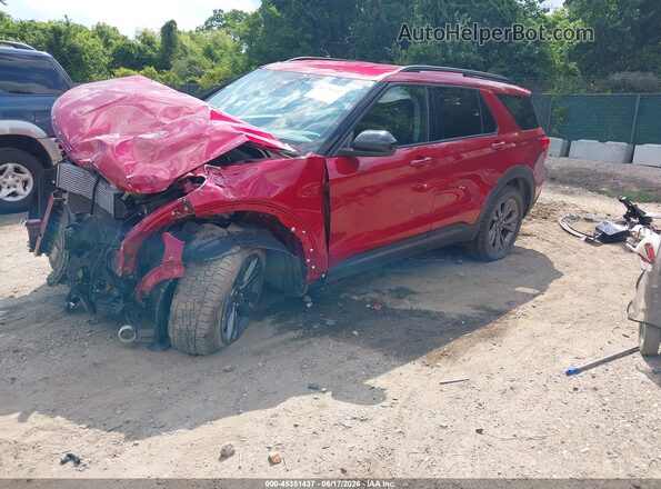 1FMSK8DH6NGA04548 2022 FORD EXPLORER Red Передня ліва чверть