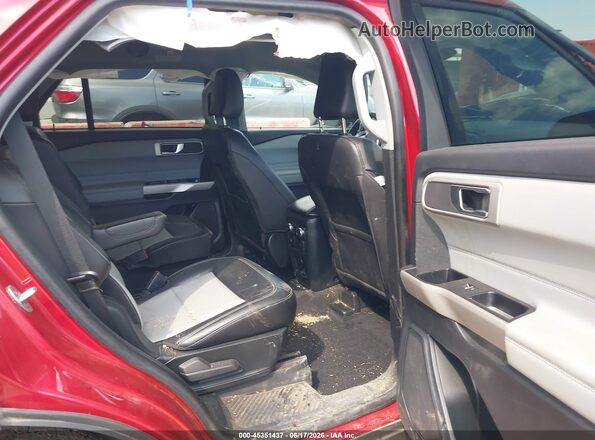 1FMSK8DH6NGA04548 2022 FORD EXPLORER Red Вид наклейки з VIN-кодом