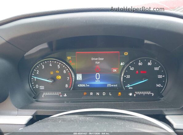1FMSK8DH6NGA04548 2022 FORD EXPLORER Red Вид задніх сидінь