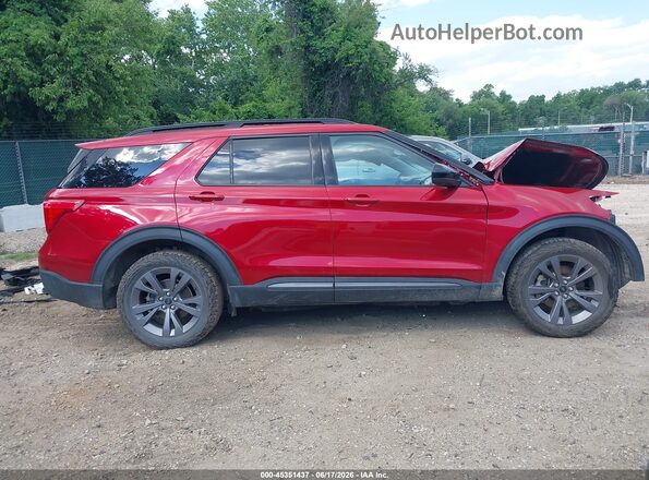 1FMSK8DH6NGA04548 2022 FORD EXPLORER Red Панорамний вид салону 360°