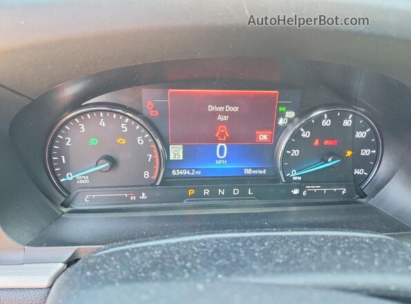 1FMSK8DH6NGA72333 2022 FORD EXPLORER White Вид щитка приладів