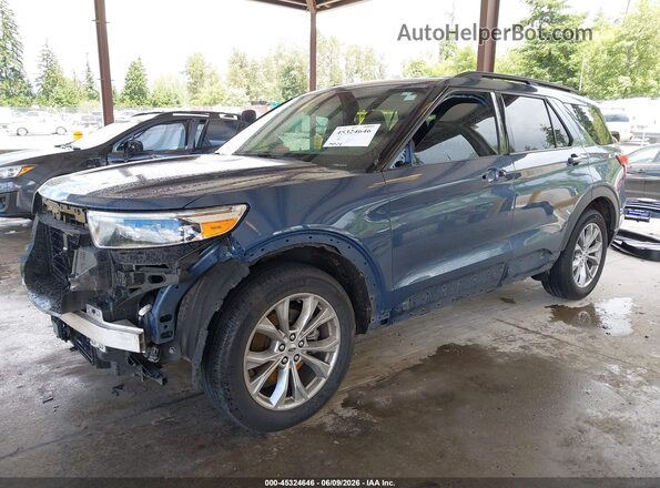 1FMSK8DH7LGA17919 2020 FORD EXPLORER Blue Передня ліва чверть