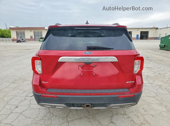 1FMSK8DH7MGA58567 2021 FORD EXPLORER Red Հետևի տեսք