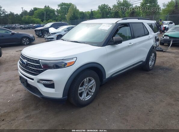1FMSK8DH8LGD04217 2020 FORD EXPLORER White Առջևի ձախ երեք քառորդ տեսարան