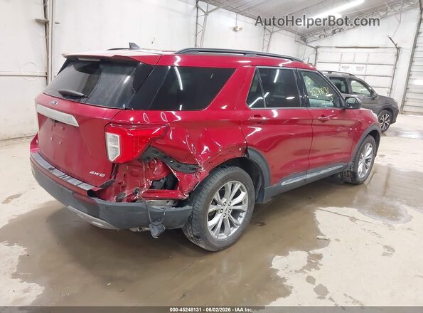 1FMSK8DH8MGA32298 2021 FORD EXPLORER Red უკანა მარჯვენა