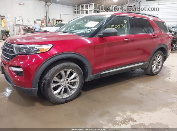 1FMSK8DH8MGA32298 2021 FORD EXPLORER Red წინა მარცხენა ხედი სამი მეოთხედიდან