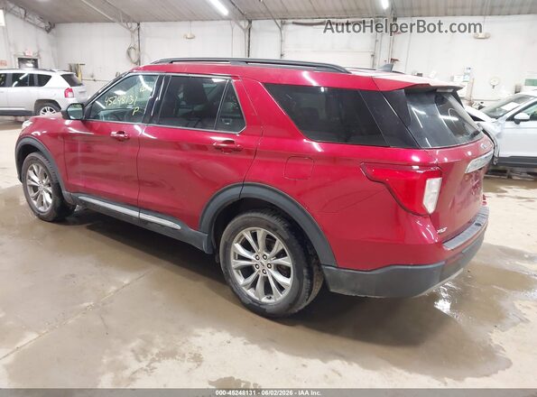 1FMSK8DH8MGA32298 2021 FORD EXPLORER Red უკანა მარცხენა