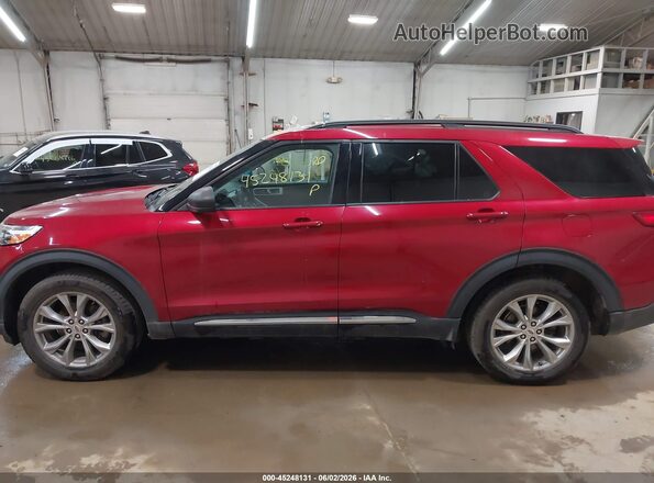 1FMSK8DH8MGA32298 2021 FORD EXPLORER Red სალონის 360-გრადუსიანი ხედი