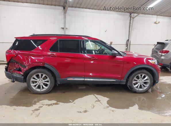 1FMSK8DH8MGA32298 2021 FORD EXPLORER Red უკანა სალონის ხედი