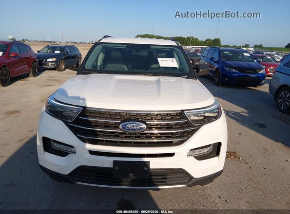 1FMSK8DH8MGB20932 2021 FORD EXPLORER White ხელსაწყოთა პანელის ხედი