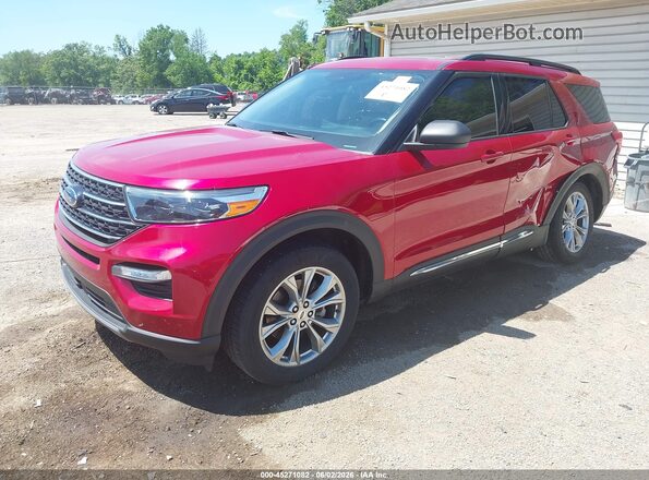 1FMSK8DH8MGC26717 2021 FORD EXPLORER Красный Передняя левая четверть
