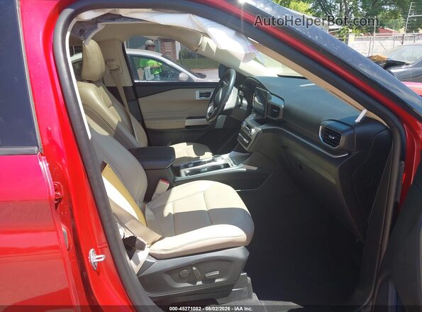 1FMSK8DH8MGC26717 2021 FORD EXPLORER Красный Вид салона спереди
