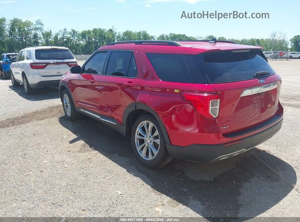 1FMSK8DH8MGC26717 2021 FORD EXPLORER Красный Задняя левая четверть