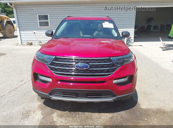 1FMSK8DH8MGC26717 2021 FORD EXPLORER Красный Вид щитка приборов