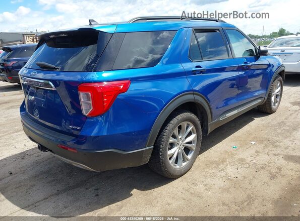 1FMSK8DH8NGC48539 2022 FORD EXPLORER Blue Tył prawy