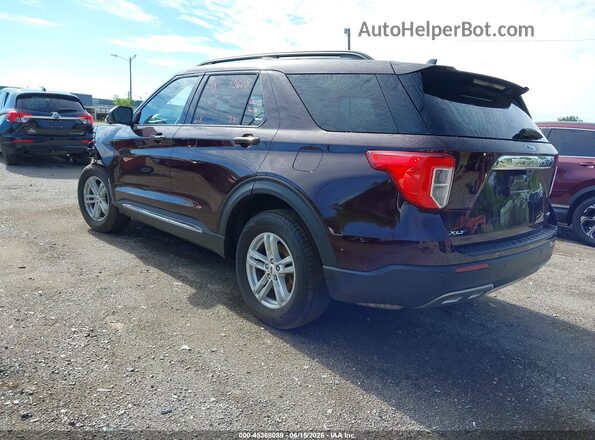 1FMSK8DH8PGA38607 2023 FORD EXPLORER Burgundy Rear left