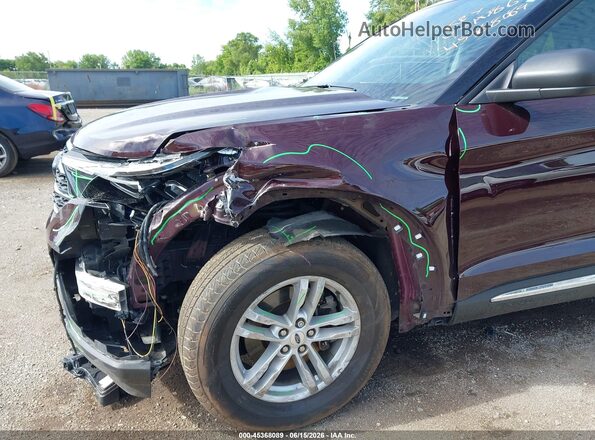 1FMSK8DH8PGA38607 2023 FORD EXPLORER Burgundy Front view