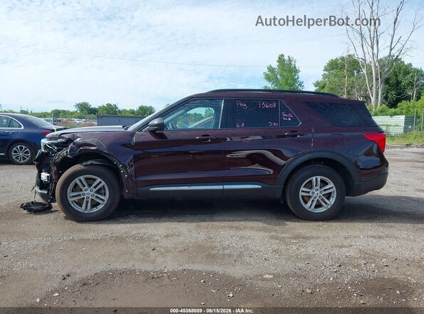 1FMSK8DH8PGA38607 2023 FORD EXPLORER Burgundy 360 interior view