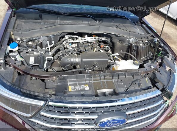 1FMSK8DH8PGA38607 2023 FORD EXPLORER Burgundy Rear view