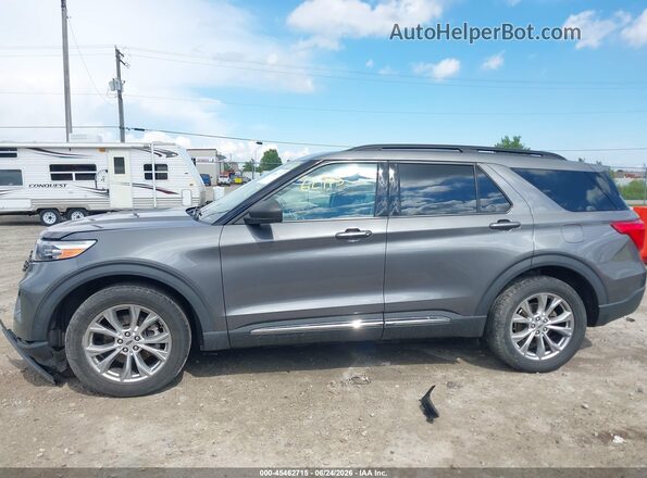 1FMSK8DH9MGA13033 2021 FORD EXPLORER Gray Widok wnętrza 360 stopni
