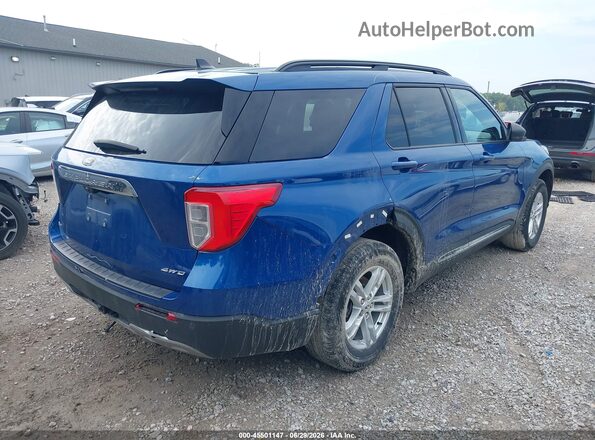 1FMSK8DH9MGC38441 2021 FORD EXPLORER Blue Trasero derecho