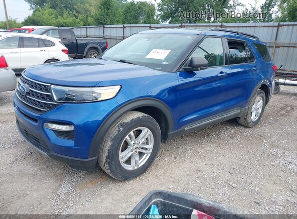 1FMSK8DH9MGC38441 2021 FORD EXPLORER Blue Vista tres cuartos delantera izquierda