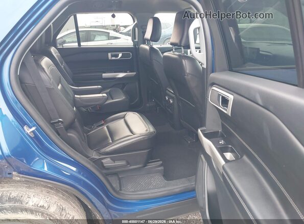 1FMSK8DH9MGC38441 2021 FORD EXPLORER Blue Vista de la etiqueta del VIN