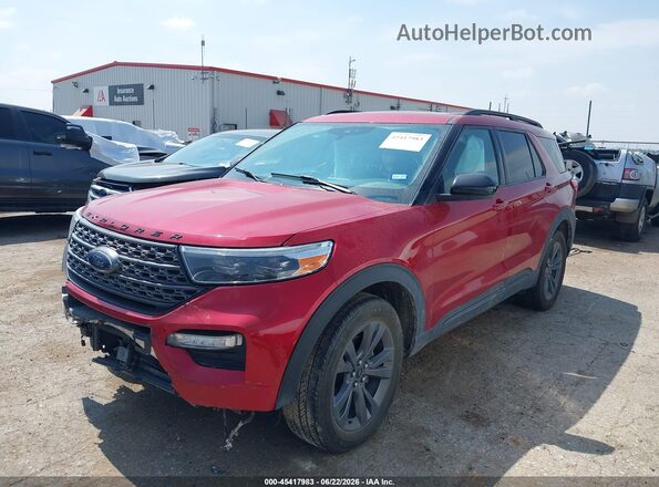 1FMSK8DH9NGC33872 2022 FORD EXPLORER Maroon Przód lewy
