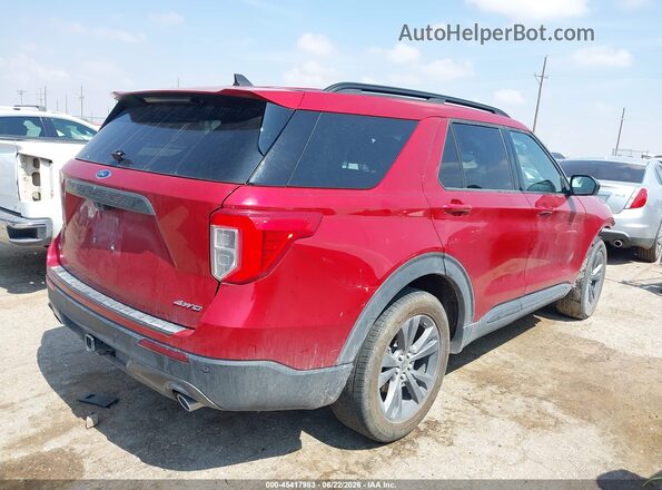 1FMSK8DH9NGC33872 2022 FORD EXPLORER Maroon Tył prawy