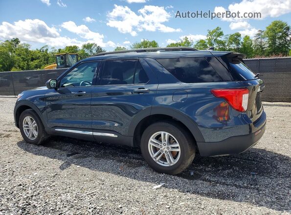 1FMSK8DH9RGA66497 2024 FORD EXPLORER Синий Задняя левая четверть