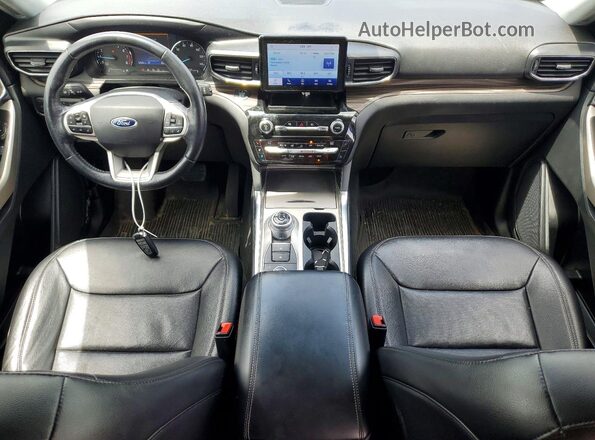 1FMSK8FH0MGB35955 2021 FORD EXPLORER Желто-коричневый Вид панели приборов