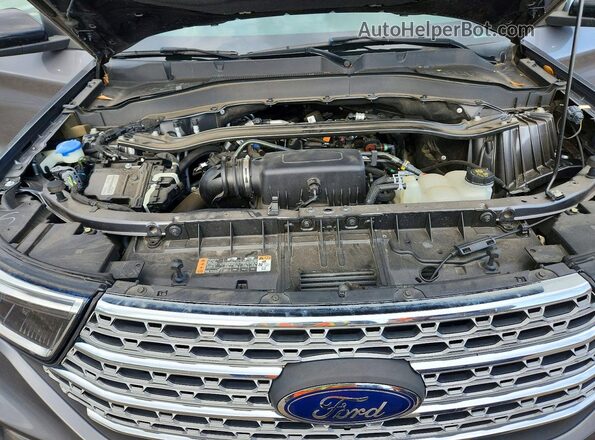 1FMSK8FH0NGA30138 2022 FORD EXPLORER Gray Engine compartment view