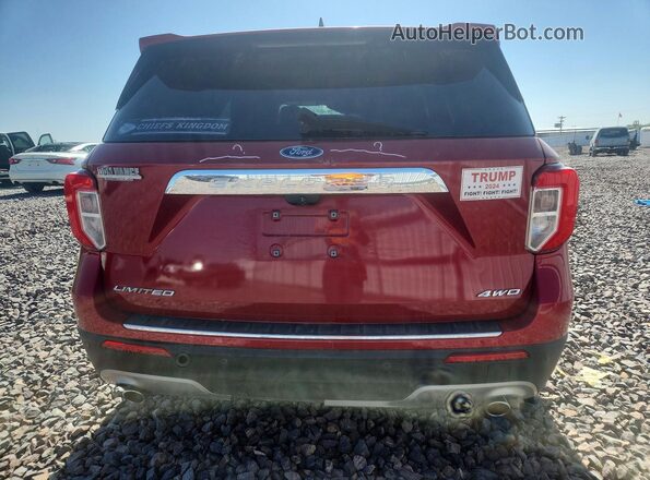 1FMSK8FH4NGA81934 2022 FORD EXPLORER Maroon Rear view
