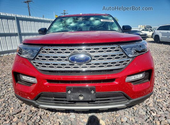 1FMSK8FH4NGA81934 2022 FORD EXPLORER Maroon Front view