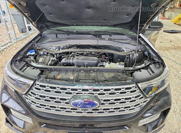 1FMSK8FH5MGB32159 2021 FORD EXPLORER Black ძრავის განყოფილების ხედი