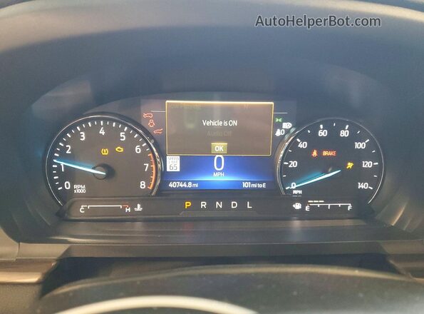 1FMSK8FH7NGA43761 2022 FORD EXPLORER Gray Вид щитка приладів