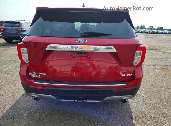1FMSK8FH7NGA85217 2022 FORD EXPLORER Red Vista trasera