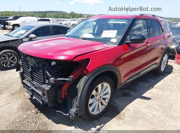 1FMSK8FH8MGA40088 2021 FORD EXPLORER Red Vista tres cuartos delantera izquierda