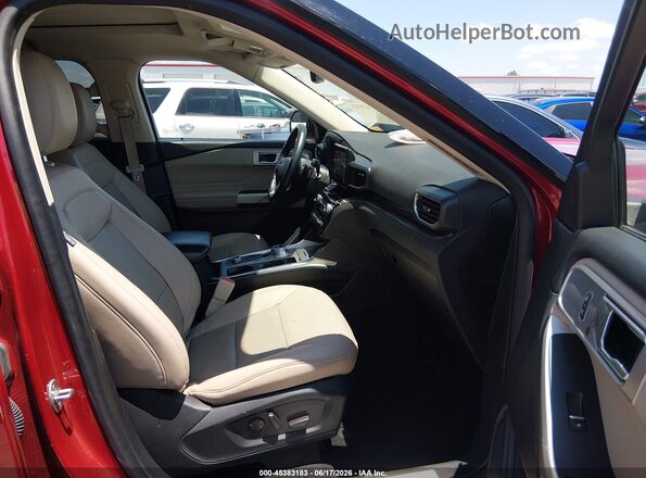 1FMSK8FH8MGA40088 2021 FORD EXPLORER Red Vista interior delantera